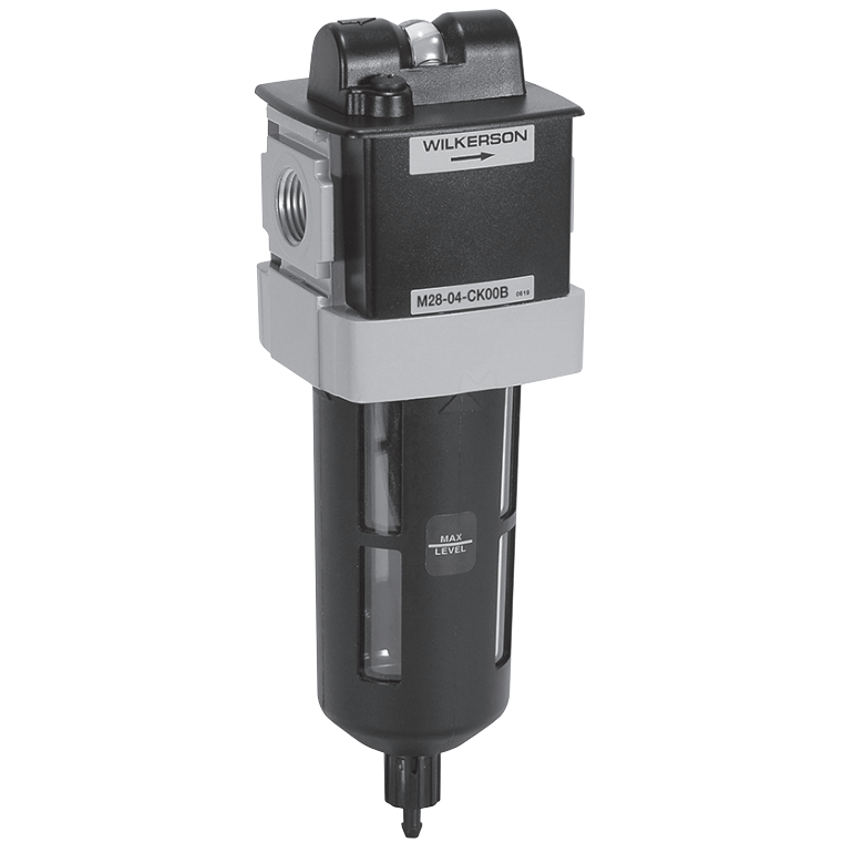 Wilkerson M28 Series Modular Coalescing Filter, Port Sizes 3/8, 1/2, 3/4; Flows to 72 SCFM